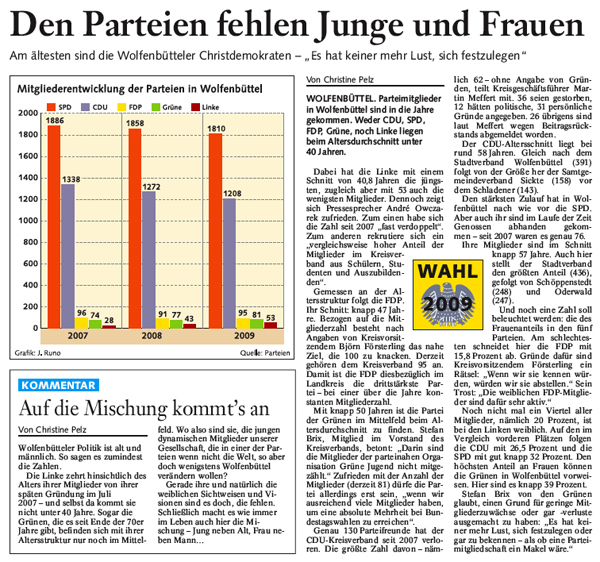 Bericht der Braunschweiger Zeitung vom 26. August 2009