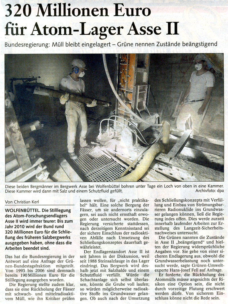 Presseartikel der BZ vom 25.10.2006