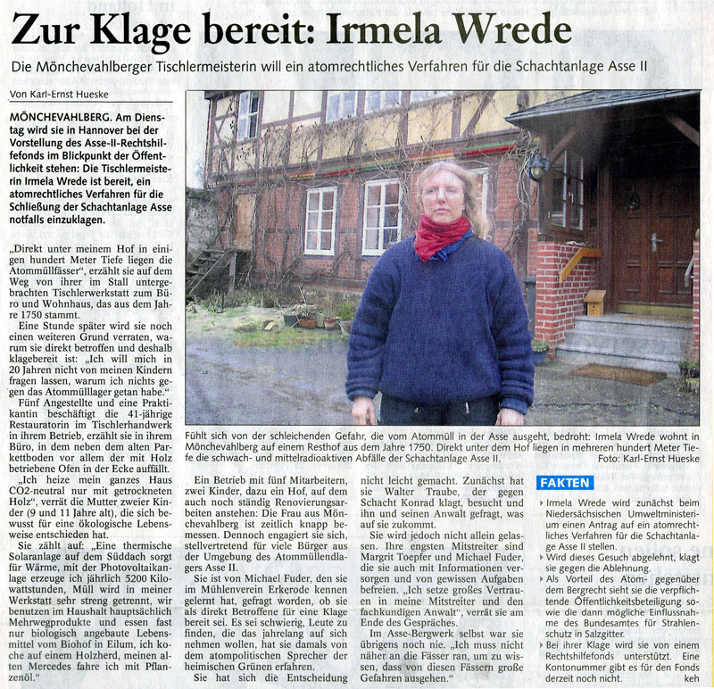 Bericht der Braunschweiger Zeitung vom 12.02.2007