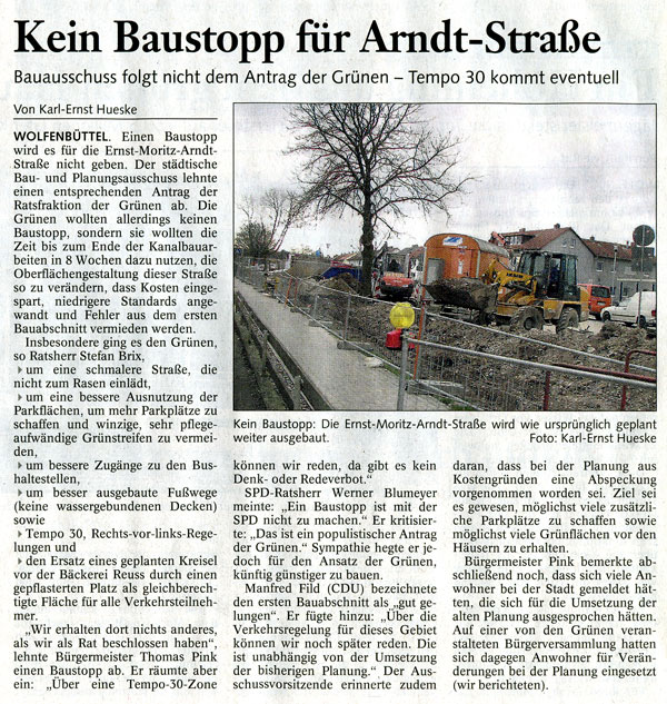 Berichterstattung der BZ vom 10.3.2007