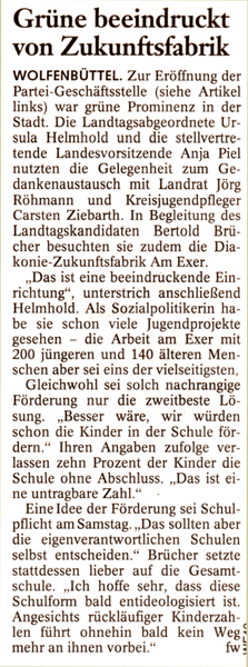 Bericht der Braunschweiger Zeitung vom 05.10.2007